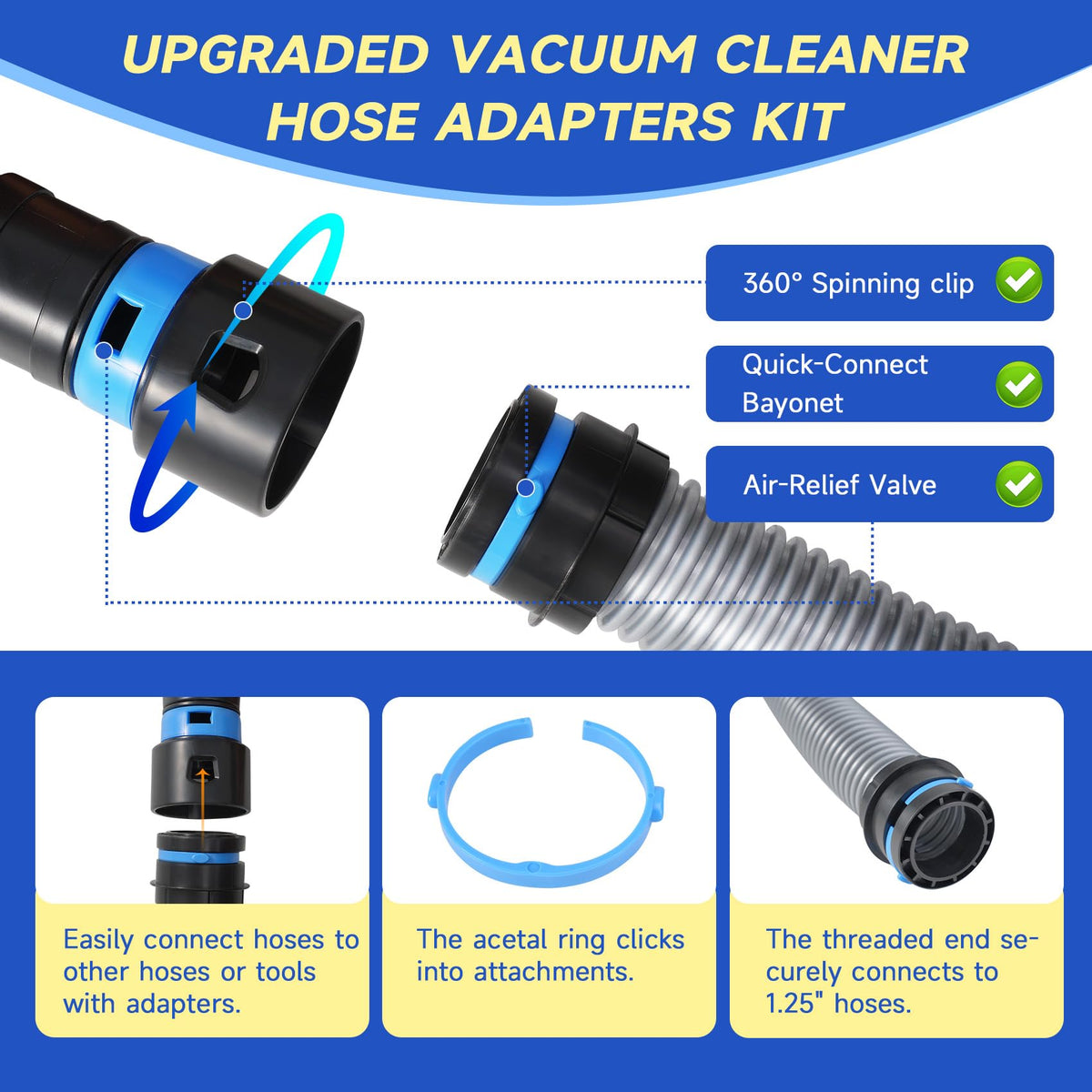 iouxvt acetal retainer ring keeps connections secure at high speed