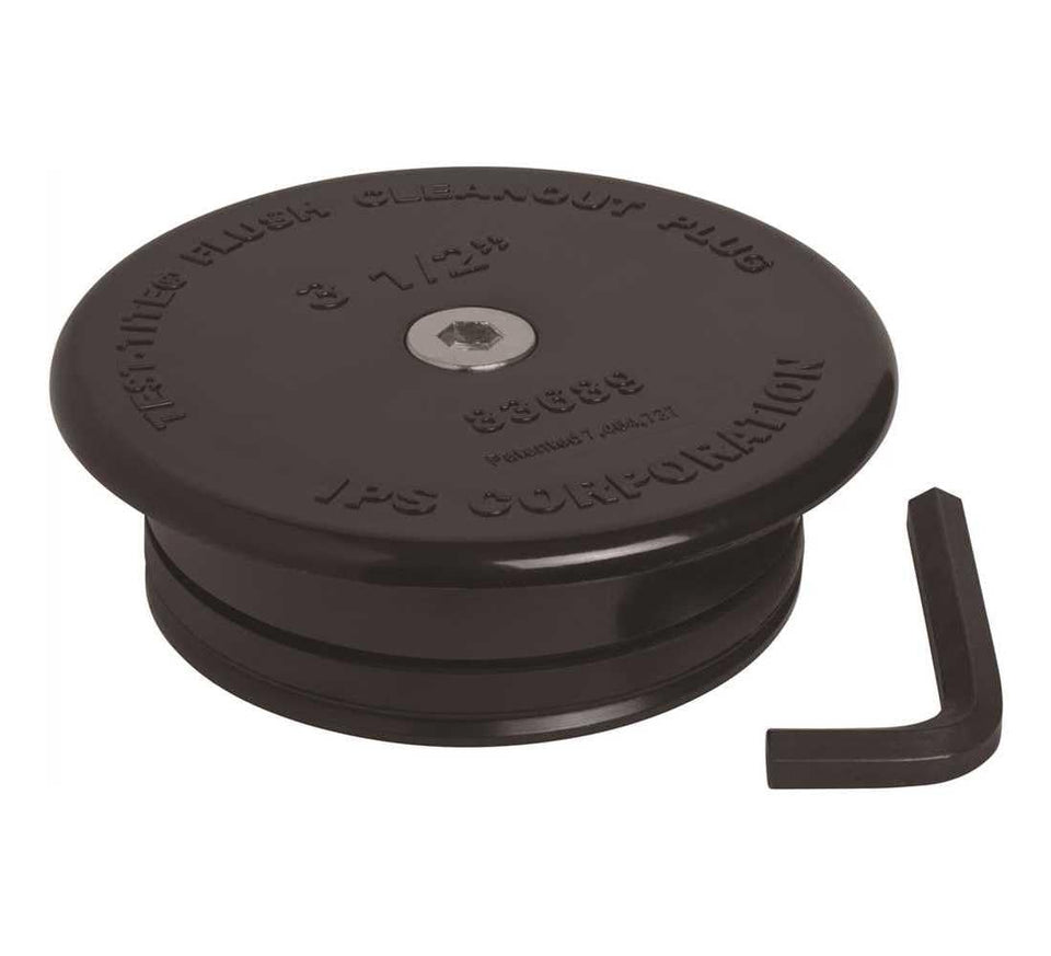 IPS 83689 flush mechanical cleanout plug ready for flush installation.