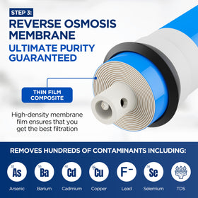 RO membrane provides high-efficiency purified water.