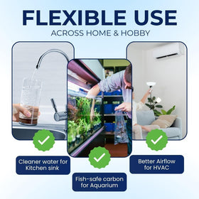 IPW Industries coconut-carbon in a home water filter for clean water.
