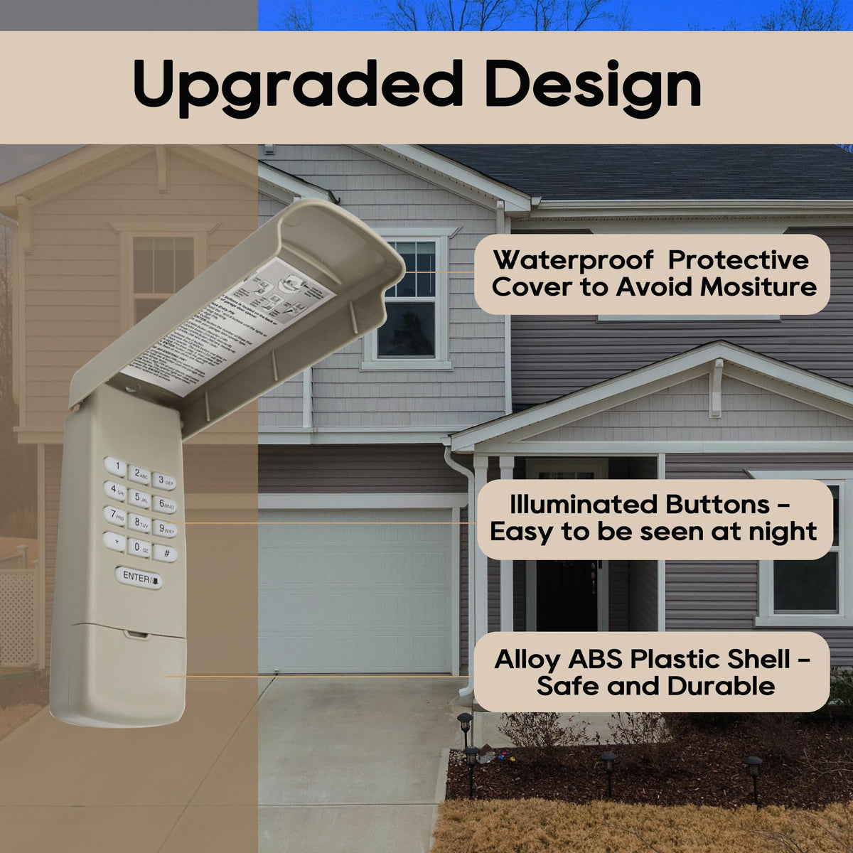 Iqqooe keypad mounting screws included for simple installation.
