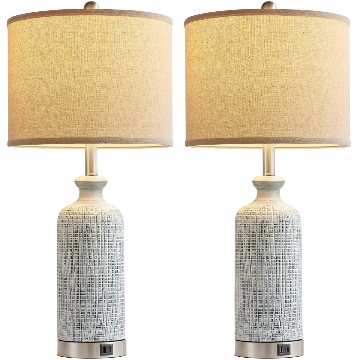 Ireliare ceramic lamp body with carved patterns for vintage-modern flair.