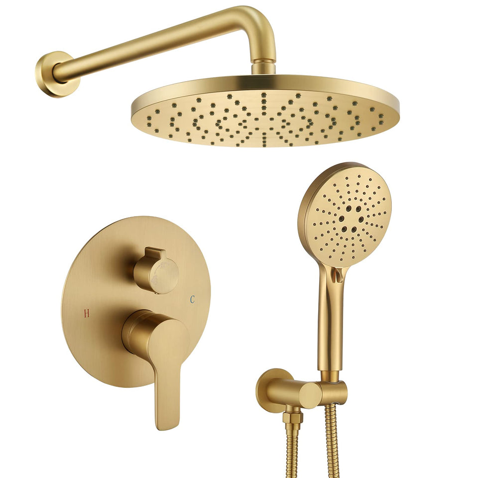 Iriber rain head close-up showing air-infused spray for a spa-like shower