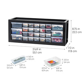 IRIS USA 26-drawer toolbox with open drawers for quick access.