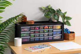 IRIS USA toolbox ideal for organizing beads, crayons, and hardware.
