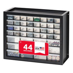 IRIS USA 44-drawer small-parts organizer front view for quick hobby or workshop sorting.