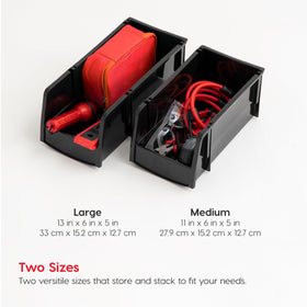 IRIS USA bin with built-in lip for hanging on rails