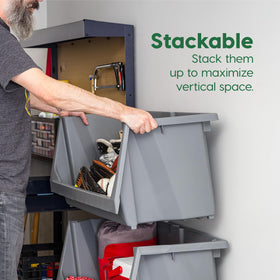 IRIS USA nesting storage bin for compact off-season organization.