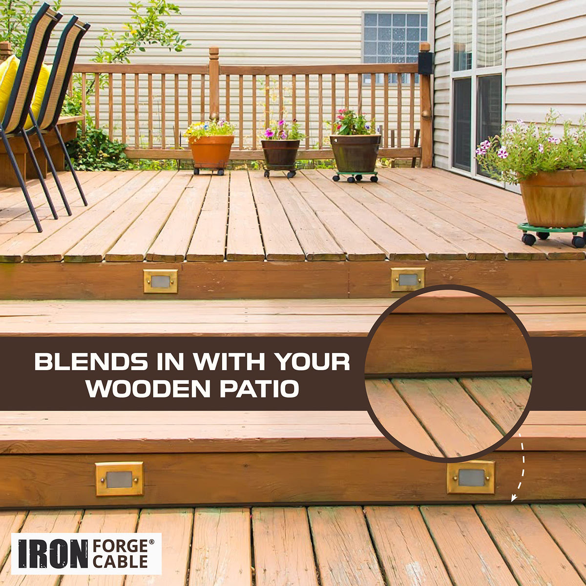 Iron Forge Cable extension cord showing corrosion-resistant nickel blades.