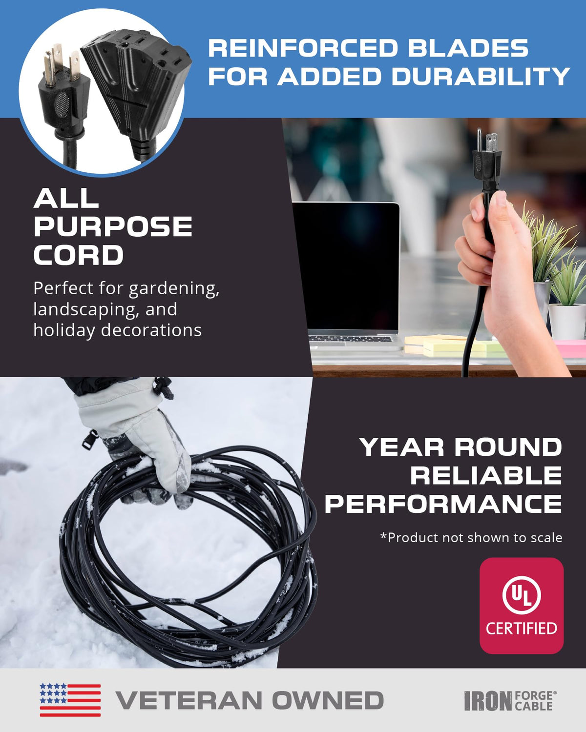 Iron Forge Cable compact design enables easy storage when coiled