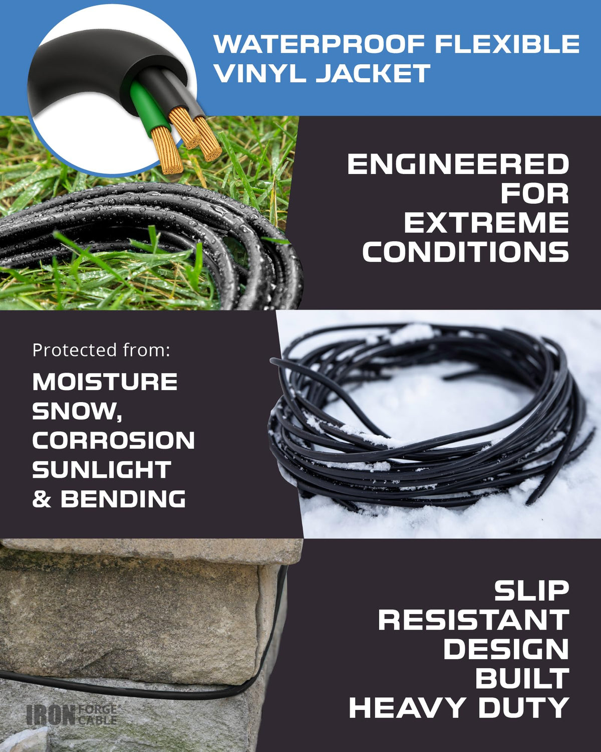 Iron Forge Cable UL-certified 50 ft extension cord ensures safe power delivery