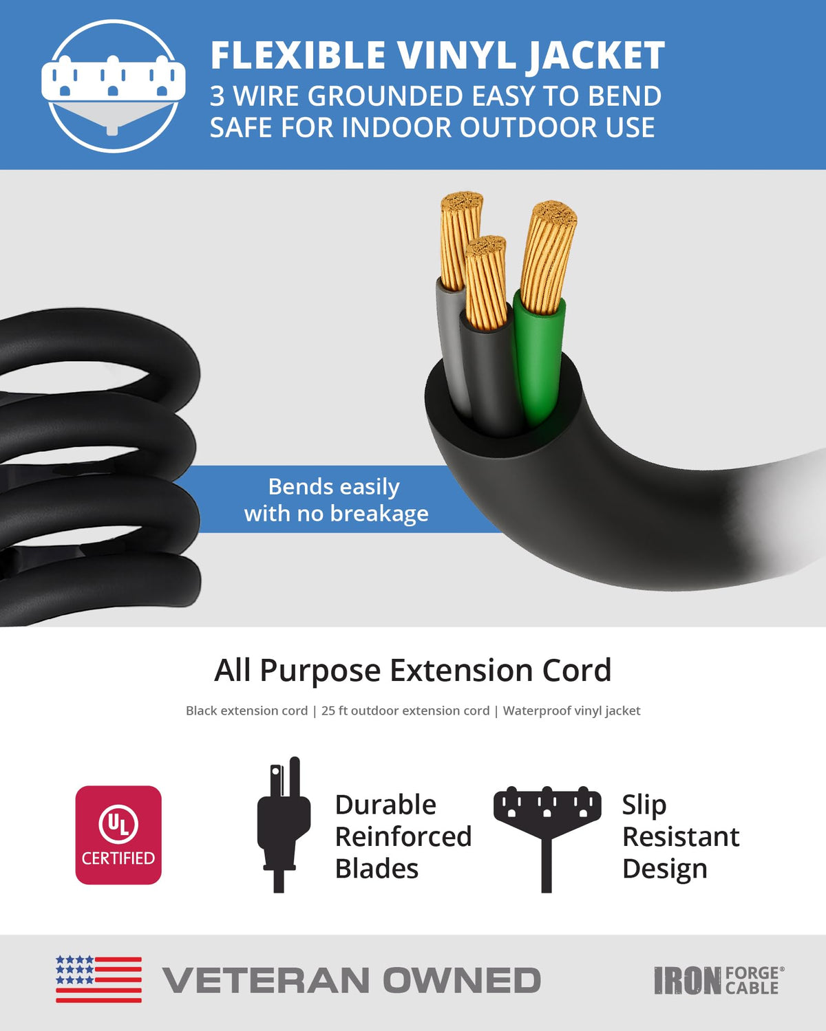 Iron Forge Cable UL-certified extension cord for reliable safety and performance