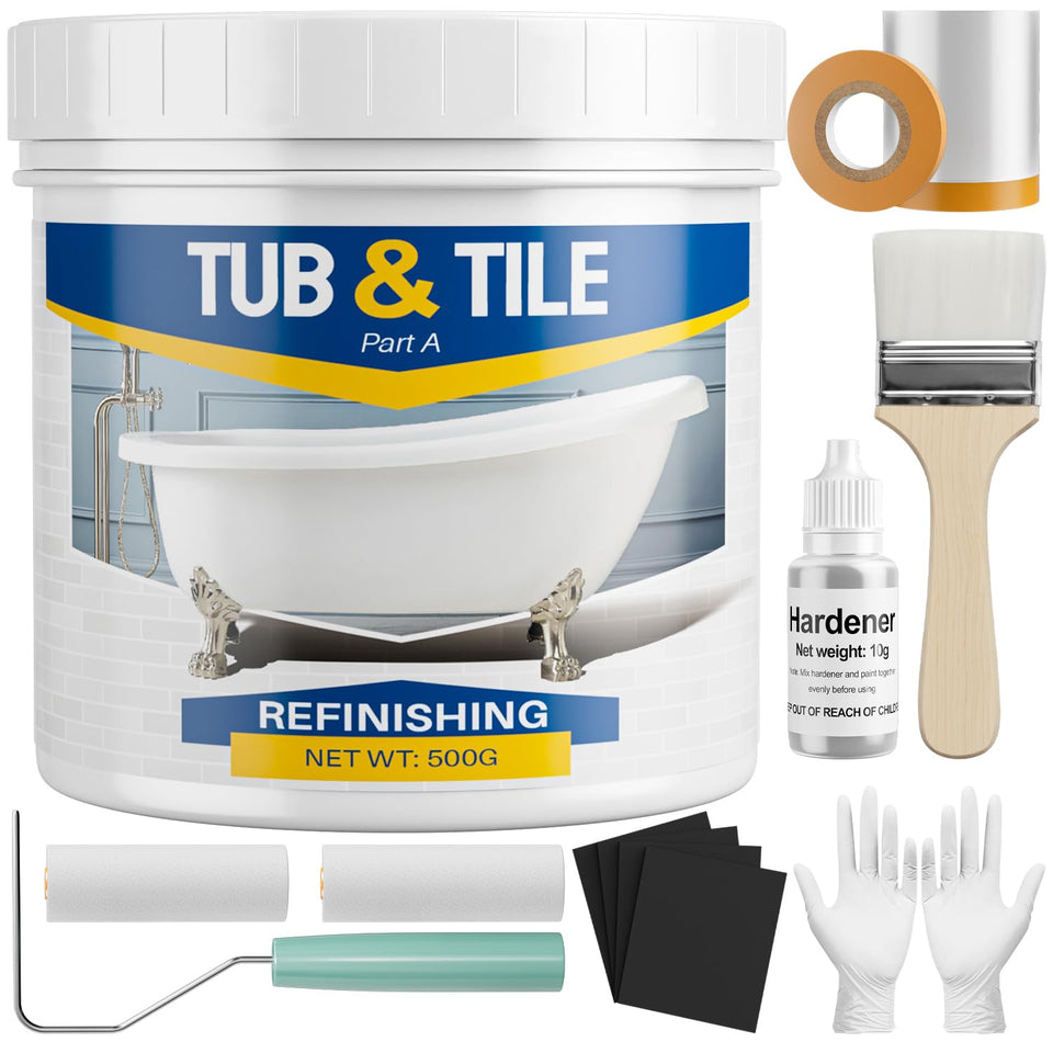 IRONABLE tub-tile-paint-kit-unboxing reveals complete DIY renovation set for home use.