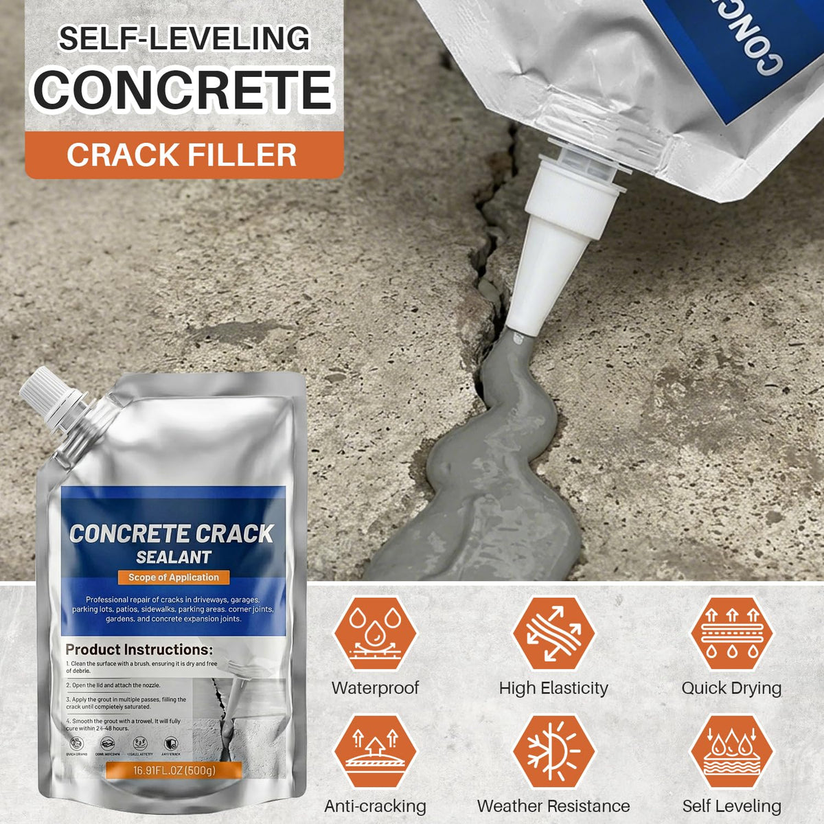 IRONABLE waterproof sealant for driveways and patios creates a protective moisture resistant layer.