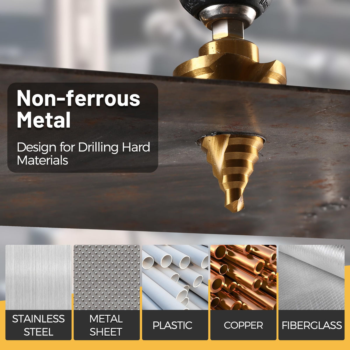 IRONANT HSS titanium coating boosts sharpness and durability for clean cuts.