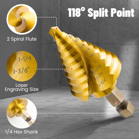 IRONANT set shows 50 sizes across five bits for DIY hole sizing.