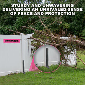 IRONBABE 33-62in garden stakes protect and support posts.