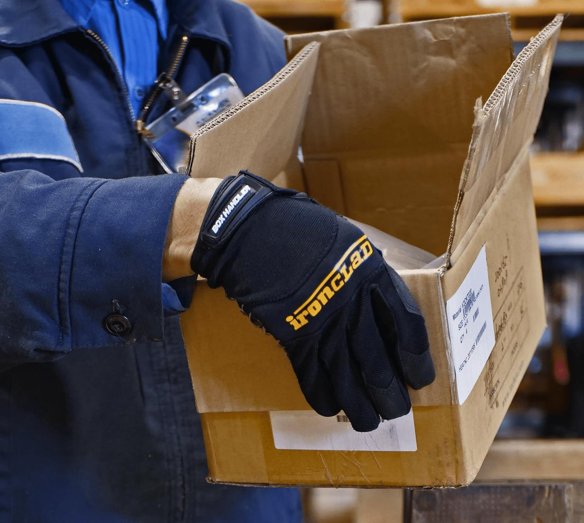Ironclad BHG-04-L glove featuring back-of-thumb sweat wipe for quick brow cleaning.