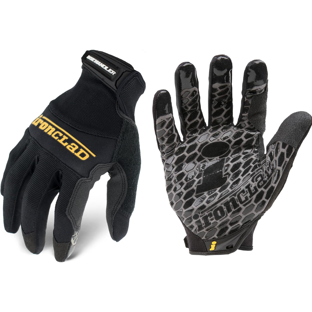 Ironclad BHG glove palm grip enhances secure box handling and control