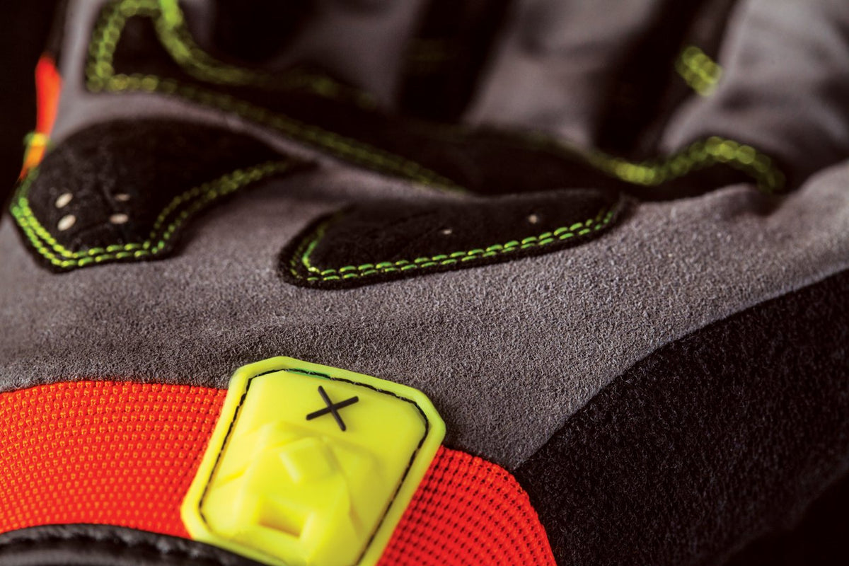 Ironclad EXO back-of-thumb sweat wipe for quick moisture management.