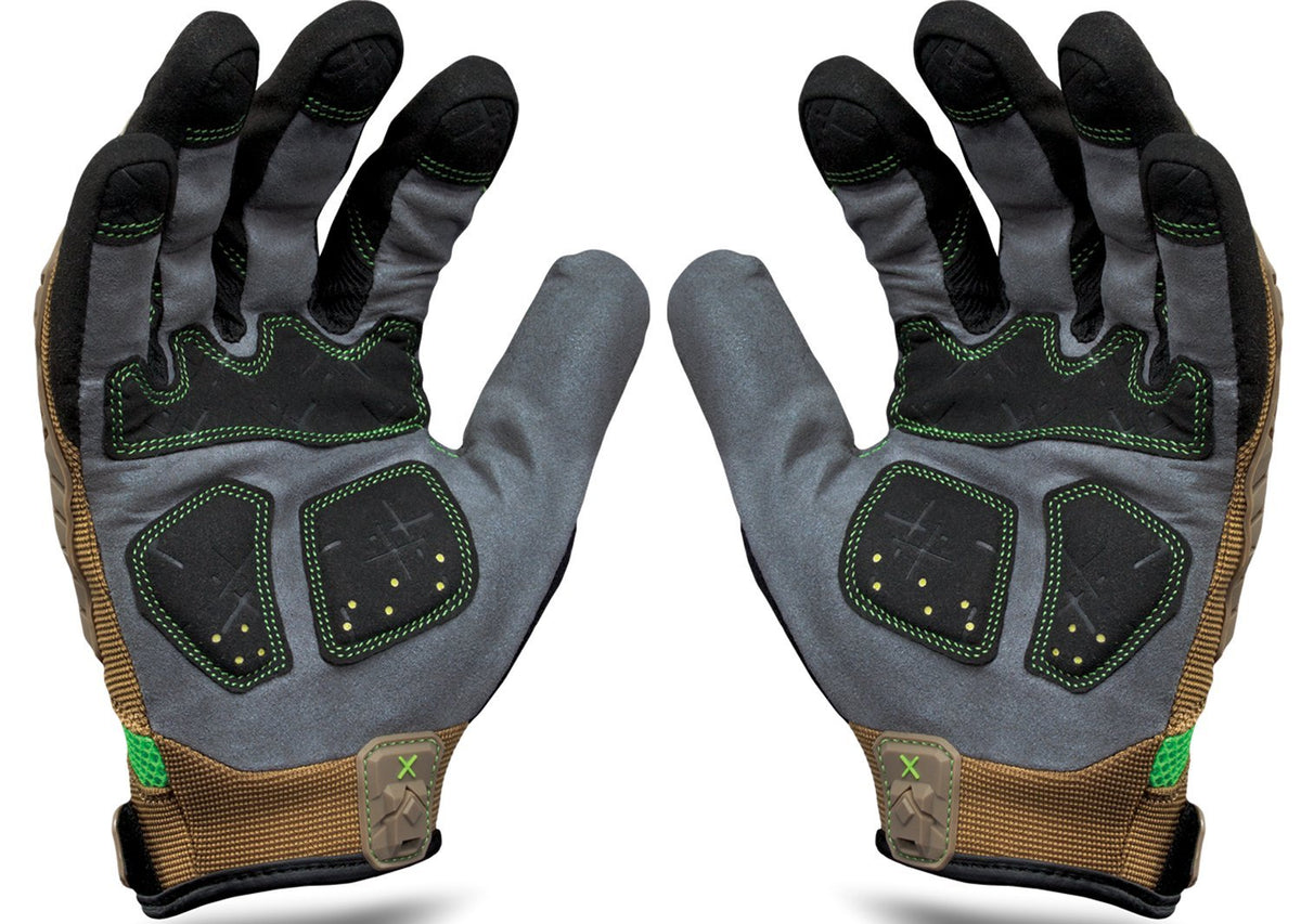 Ironclad EXO2-PIG-04-L brown glove reinforced fingertips boost durability