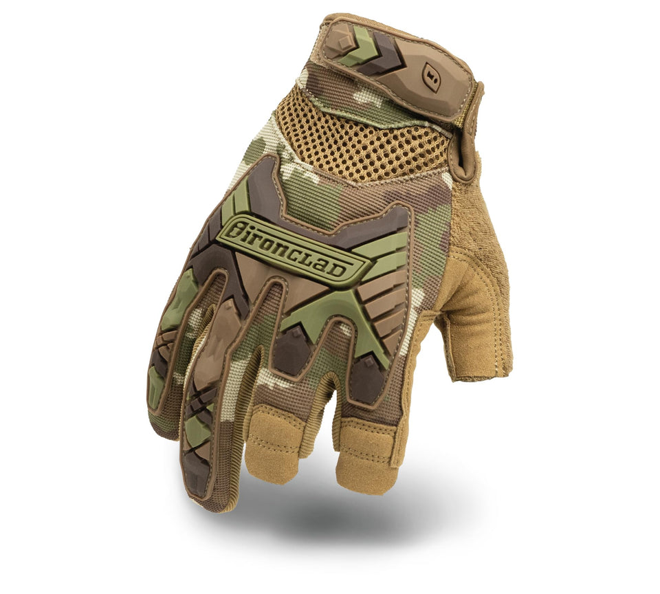 Ironclad EXOT-FRICAM-04-L palm reinforced for wear resistance and grip.