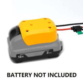 IRONFACE DIY electronics setup using 12V power from a DWALT battery
