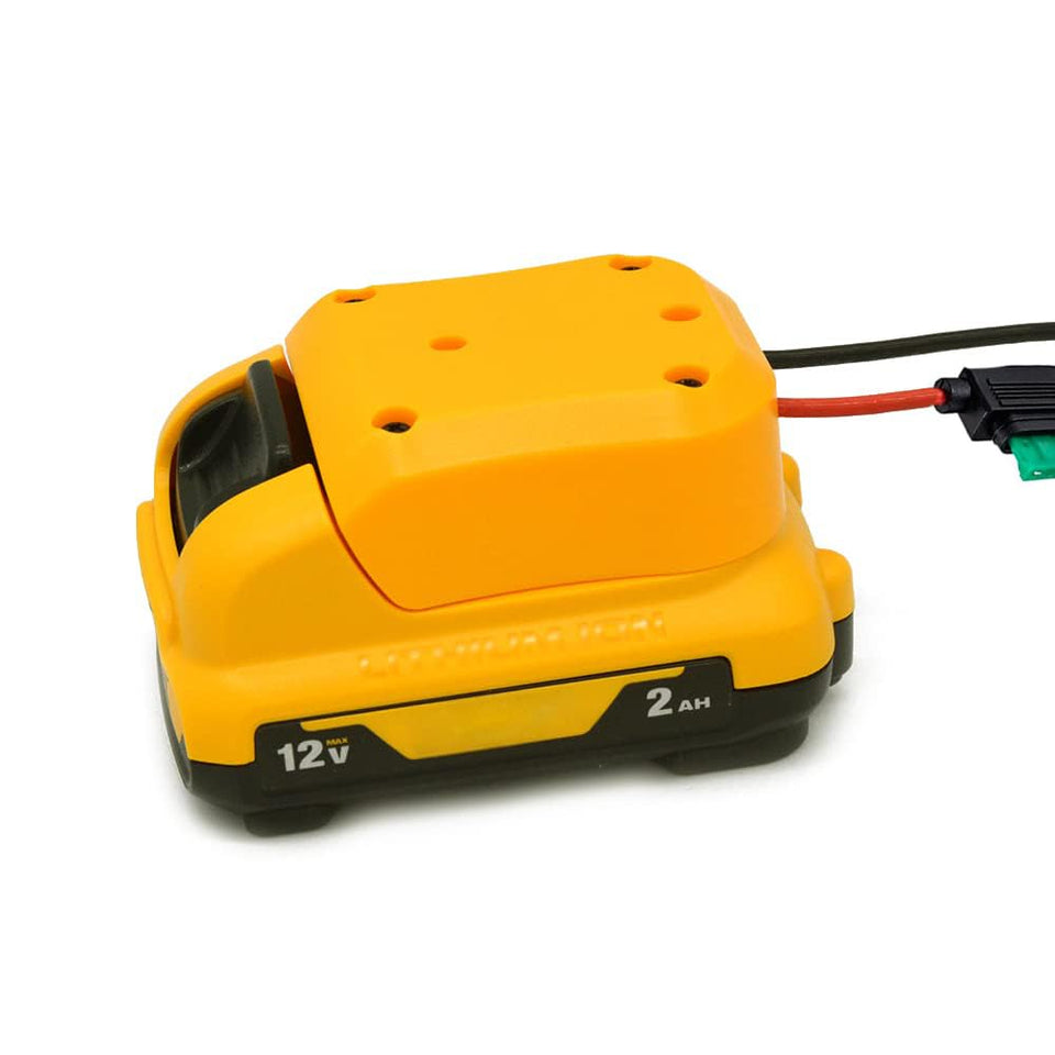 IRONFACE DWALT 12V adapter full view powering simple DIY projects