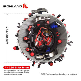 IRONLAND 51-pocket tool caddy designed for organized storage.