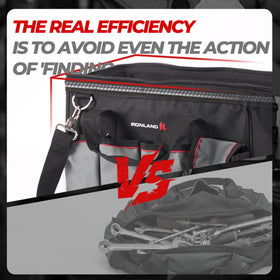 IRONLAND toolbag dual-carry options for handle or shoulder strap.