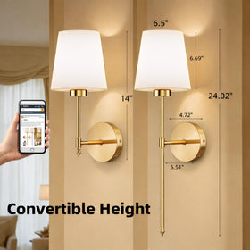 Rechargeable IRONPAX wall light with remote control for easy setup