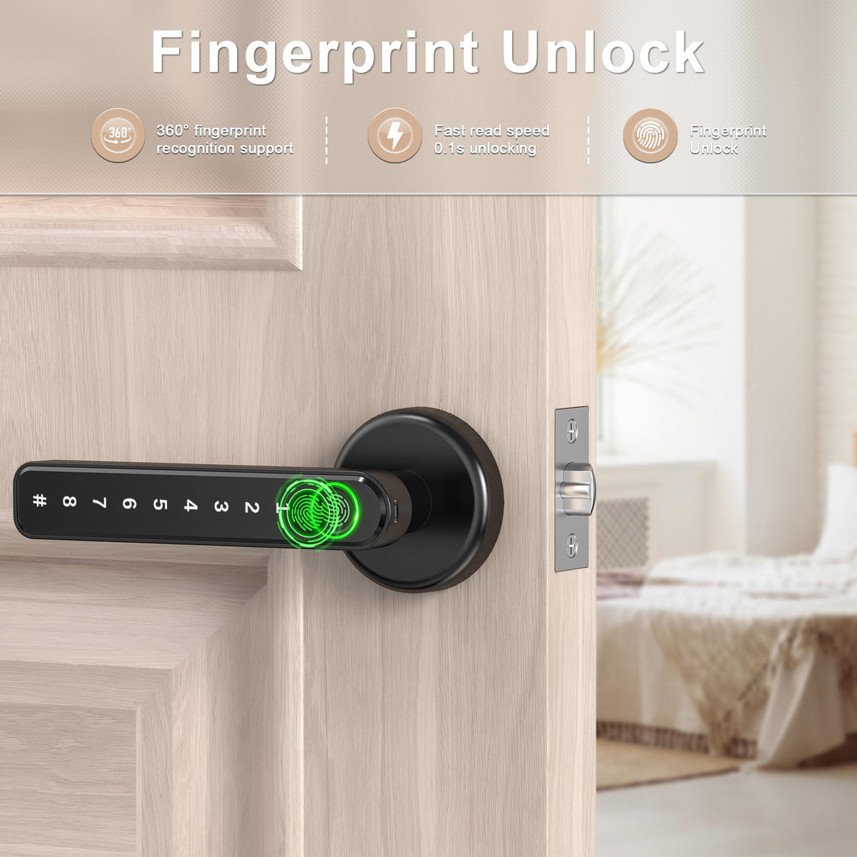 IRONZON 191F fingerprint and keypad unlock demonstrates flexible 3-in-1 access.