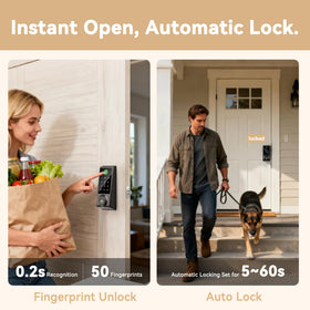 IRONZON lock app-control allows remote management via Smart Life on mobile.
