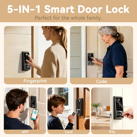 IRONZON smart lock fingerprint-recognition unlocks quickly with no keys.