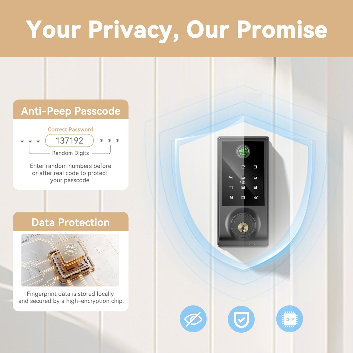 IRONZON makes access flexible with fingerprints, PINs, IC cards, and app.