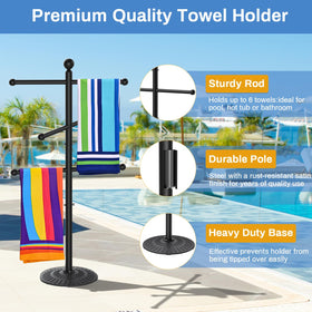 Irrantan poolside towels storage keeps swimwear neatly aired and accessible