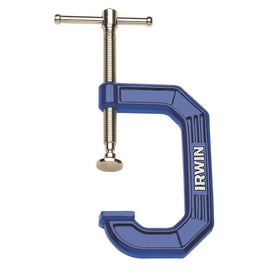 IRWIN 8-inch C-Clamp with large handle reduces hand fatigue during clamping.