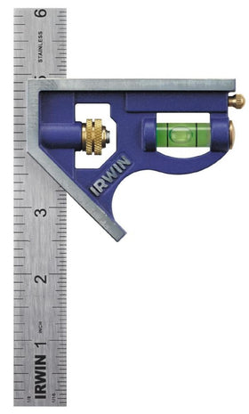 IRWIN square showing black etched scales for precise 90 and 45 degree readings