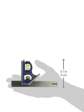 IRWIN combination square highlighting cast-zinc body for lasting durability
