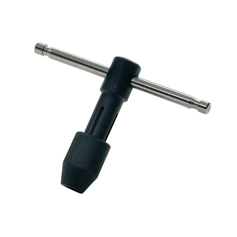IRWIN Hanson 12002 T-Handle Tap Wrench showing extended leverage for precise tapping.