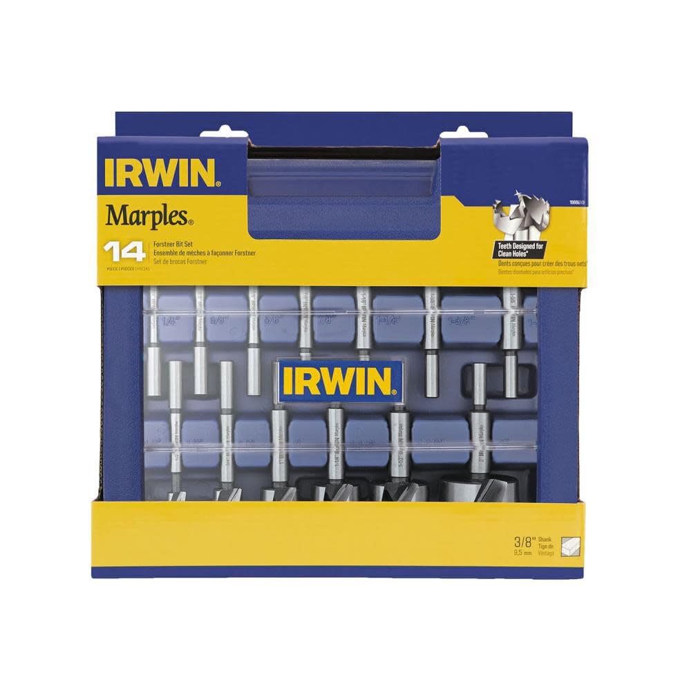 IRWIN Marples Forstner bits with ultra-sharp edges cutting through wood smoothly