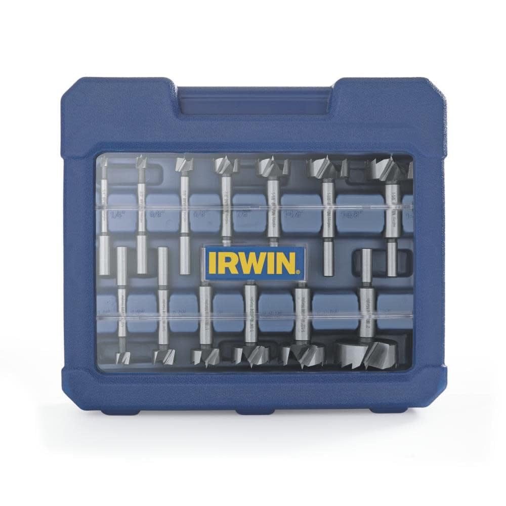 IRWIN Marples Forstner Bit Set in case showing organized precision for fine woodworking