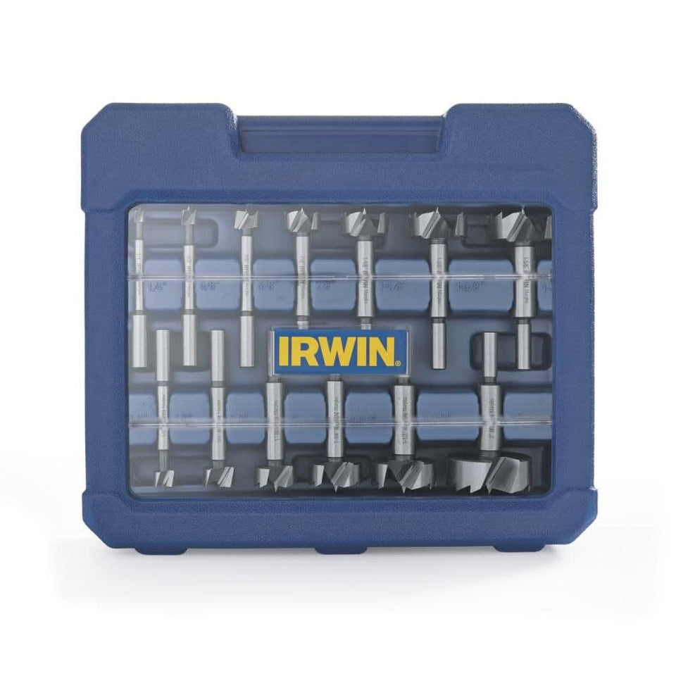 IRWIN Marples Forstner Bit Set in case showing organized precision for fine woodworking