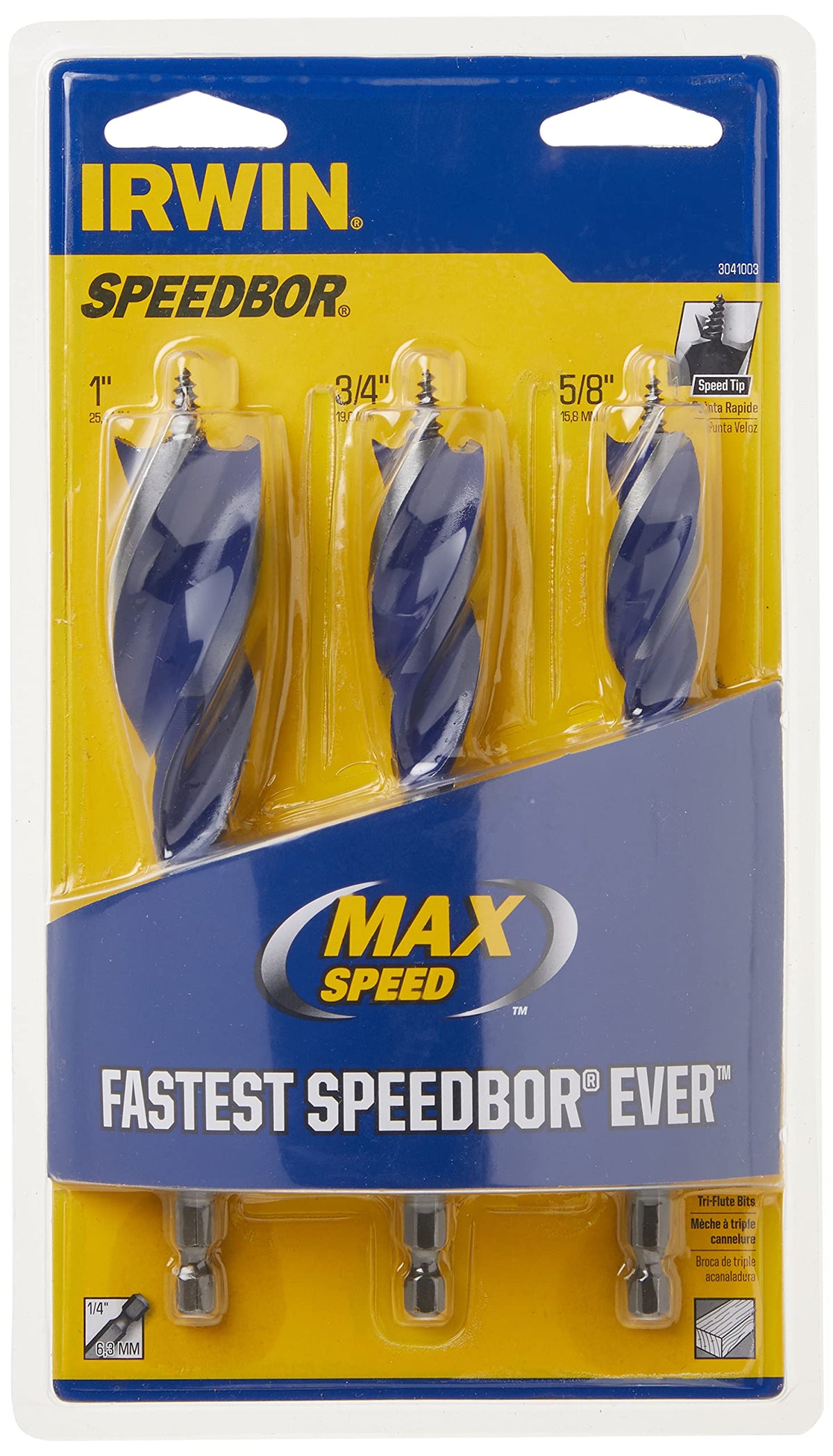 IRWIN Speedbor Max 3/4-inch spade bit for clean holes