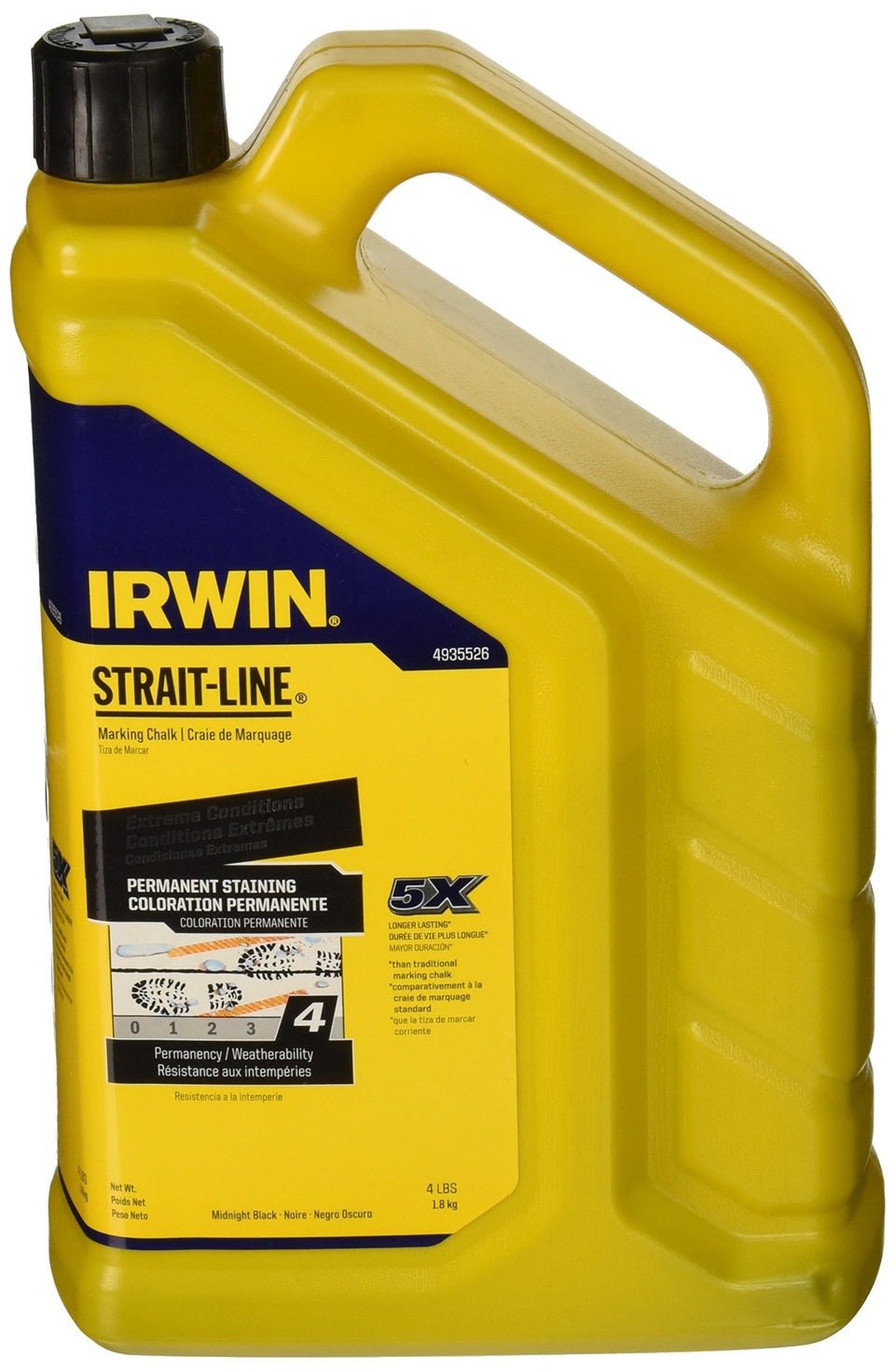 IRWIN Strait-Line marking chalk midnight black 4 lb bottle for outdoor use