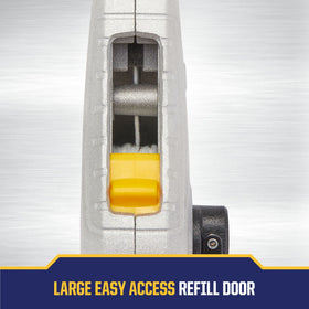 IRWIN Strait-Line wide chalk refill door for quick, clean refills