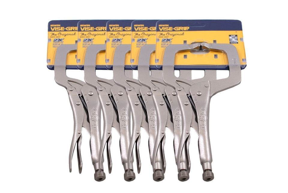 IRWIN Vise-Grip 11R locking pliers with regular tip for secure one-handed clamping.