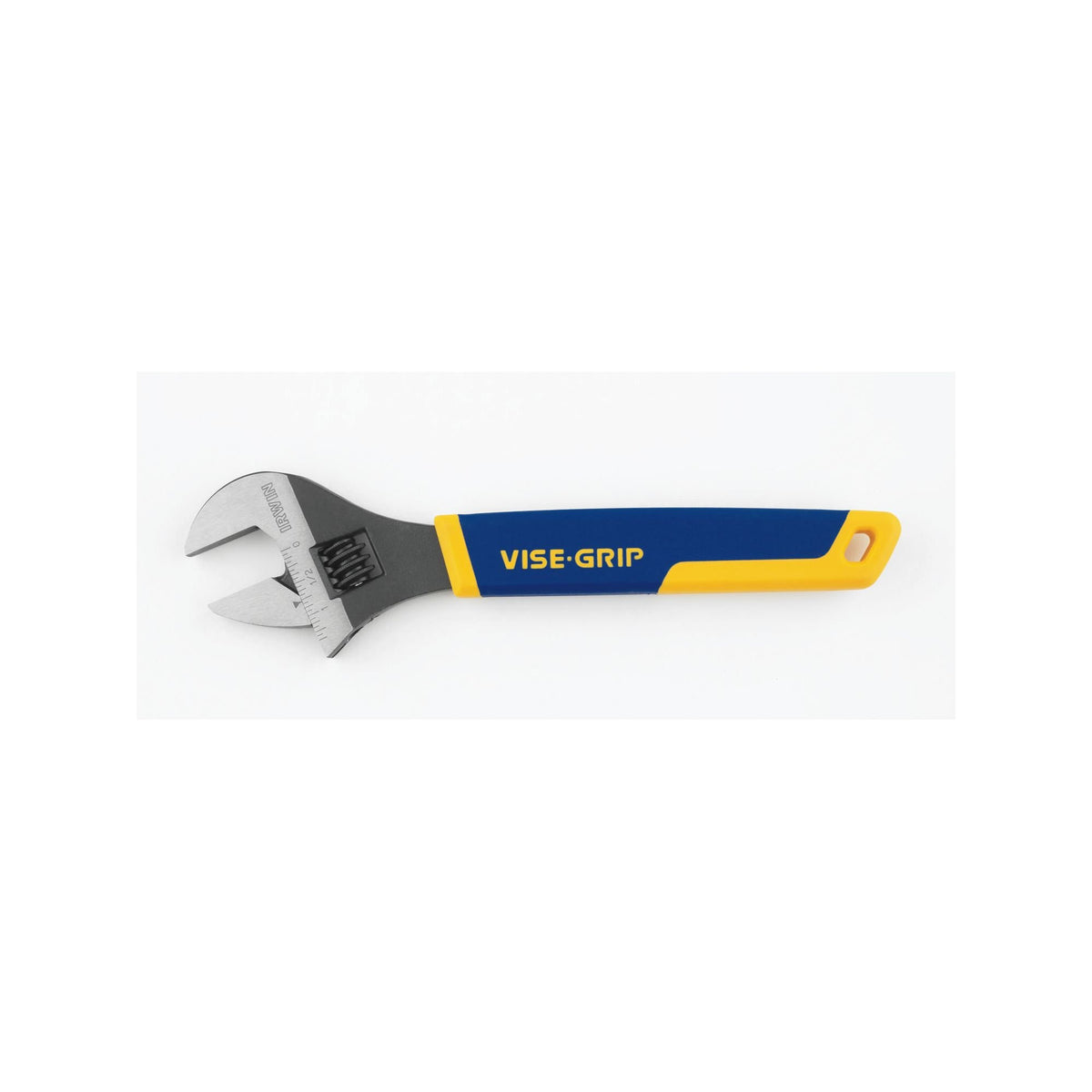 IRWIN Vise-Grip 12-inch adjustable wrench showing wide jaw capacity
