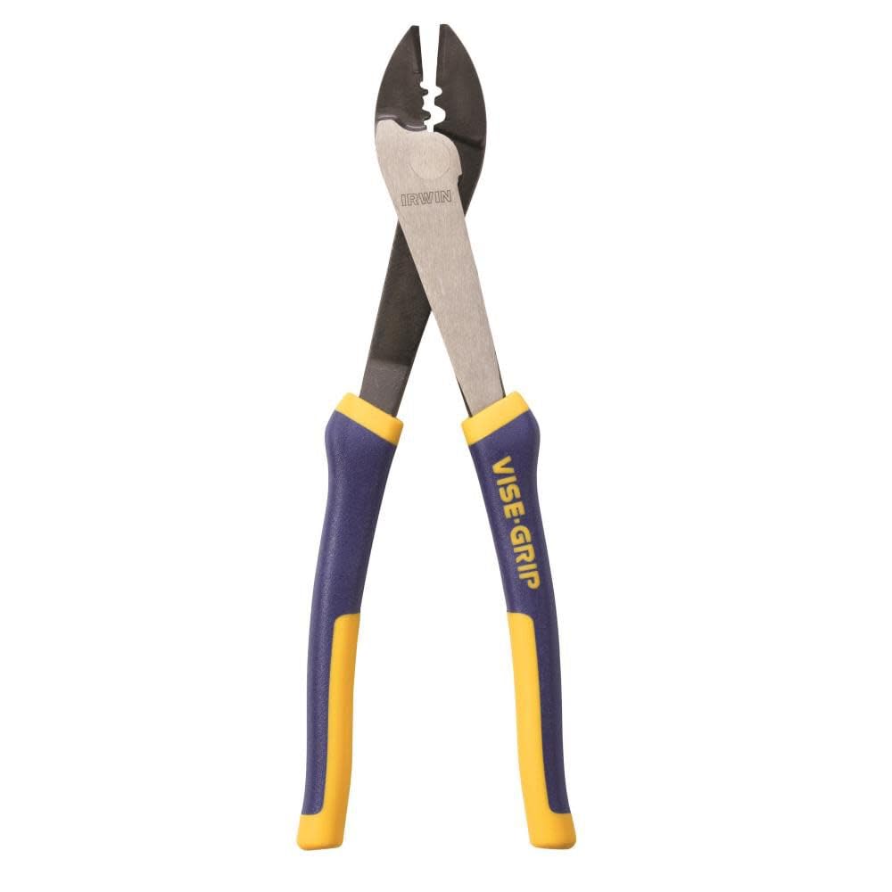 IRWIN VISE-GRIP forged crimper for durable 10-inch crimping on wires.