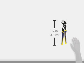 IRWIN VISE-GRIP GrooveLock 10-inch pliers showing versatile V-jaw grip for many shapes